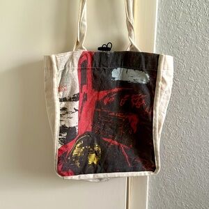Tote bag with bead/ loop closure